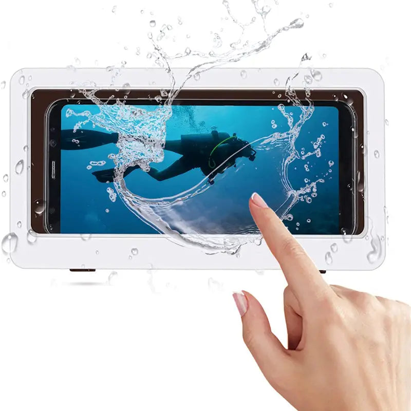Waterproof Touch Screen Phone Holder for Shower Wall